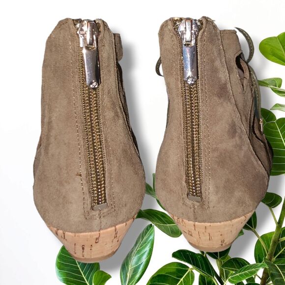 Sam Edelman Dean Caged Laced Open Toe Sandal Sz 9M - Light Brown Suede Display - Picture 8 of 14